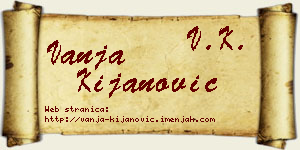 Vanja Kijanović vizit kartica